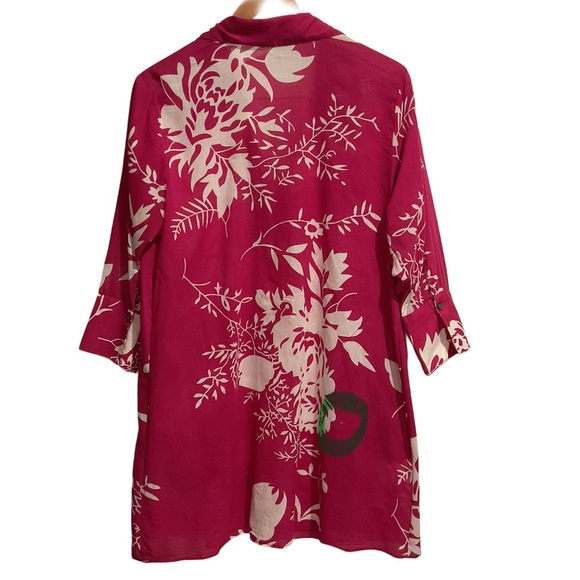 Soft Surroundings Pink Tunic Cover‎ Up Floral Print - Picture 11 of 11